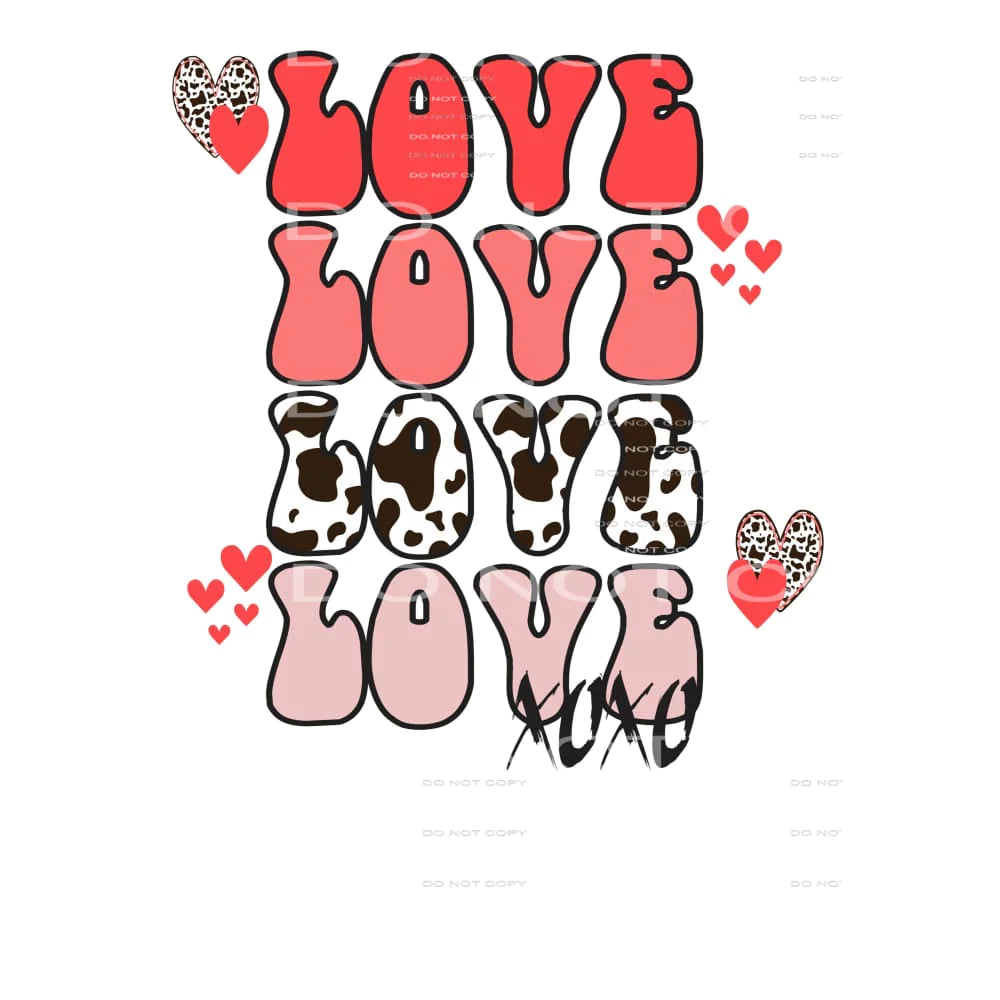 Love Love Love # 2314 Sublimation transfers - Heat Transfer