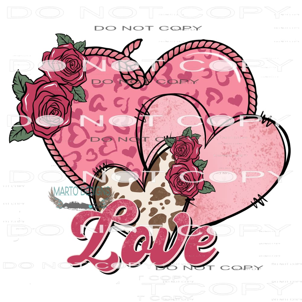 Love #9060 Sublimation transfers - Heat Transfer Graphic Tee