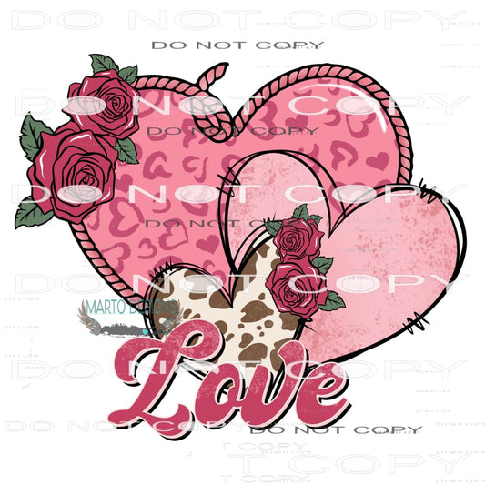 Love #9060 Sublimation transfers - Heat Transfer Graphic Tee
