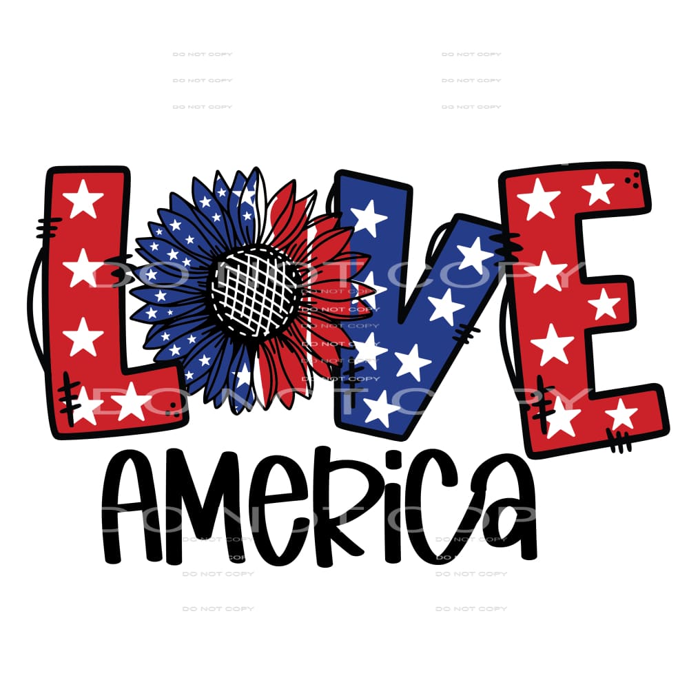 Love America #5210 Sublimation transfers - Heat Transfer