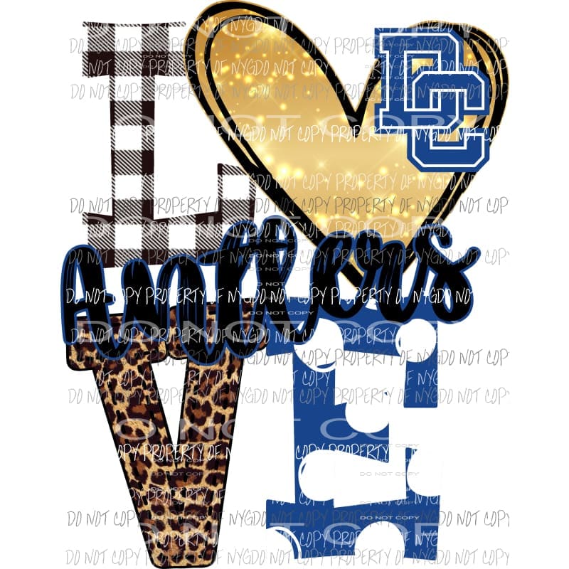 LOVE Antlers leopard polka dot heart DC Sublimation transfers Heat Transfer