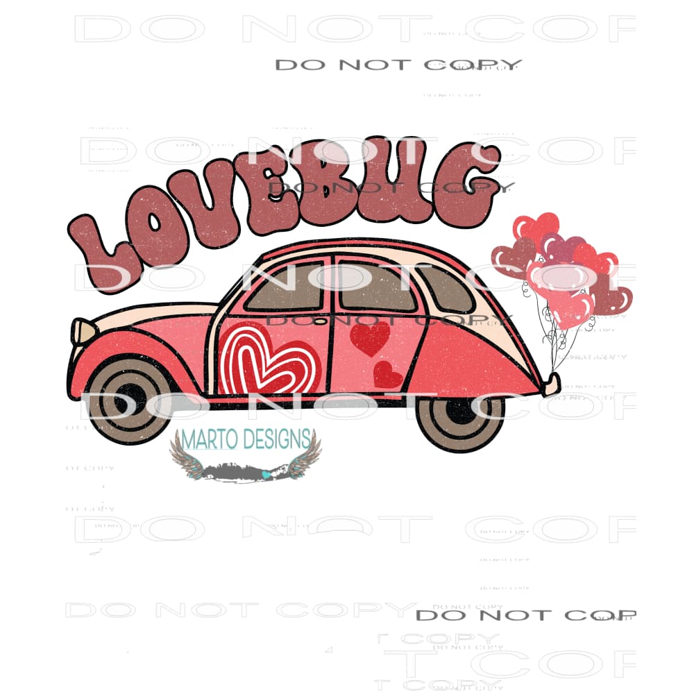 Love Bug #9126 Sublimation transfers - Heat Transfer Graphic