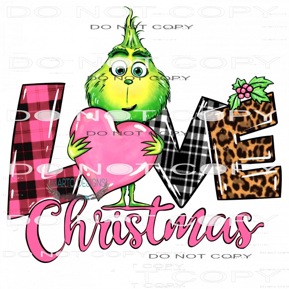 Love Christmas #7577 Sublimation transfers - Heat Transfer