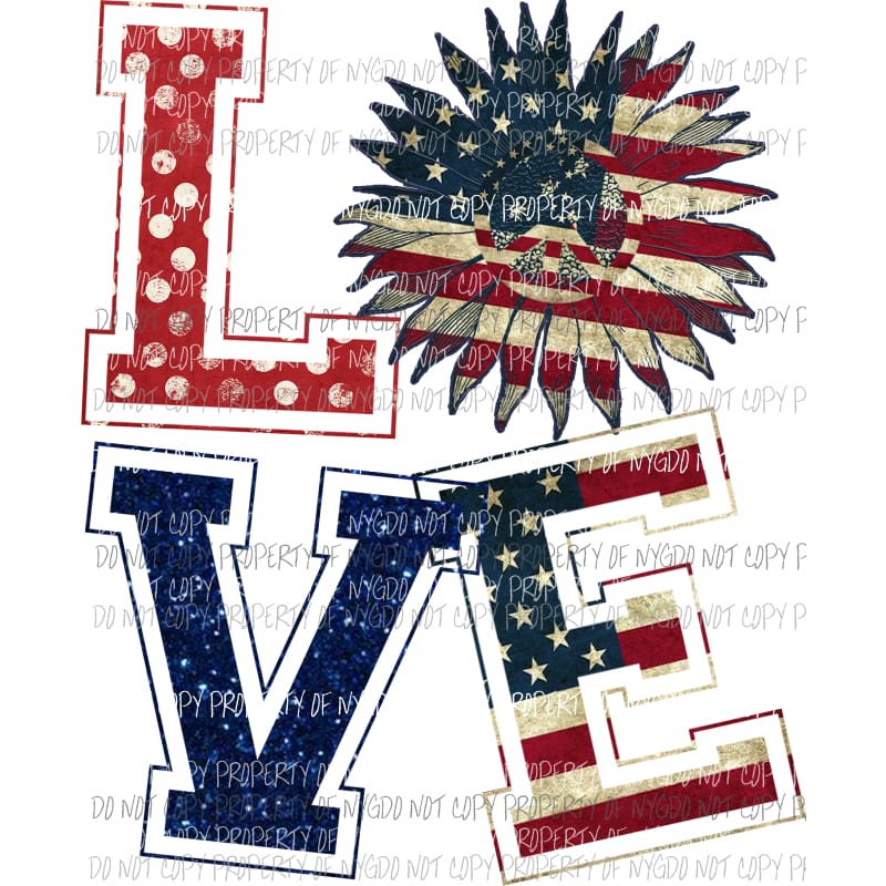 Love daisy Sublimation transfers Heat Transfer