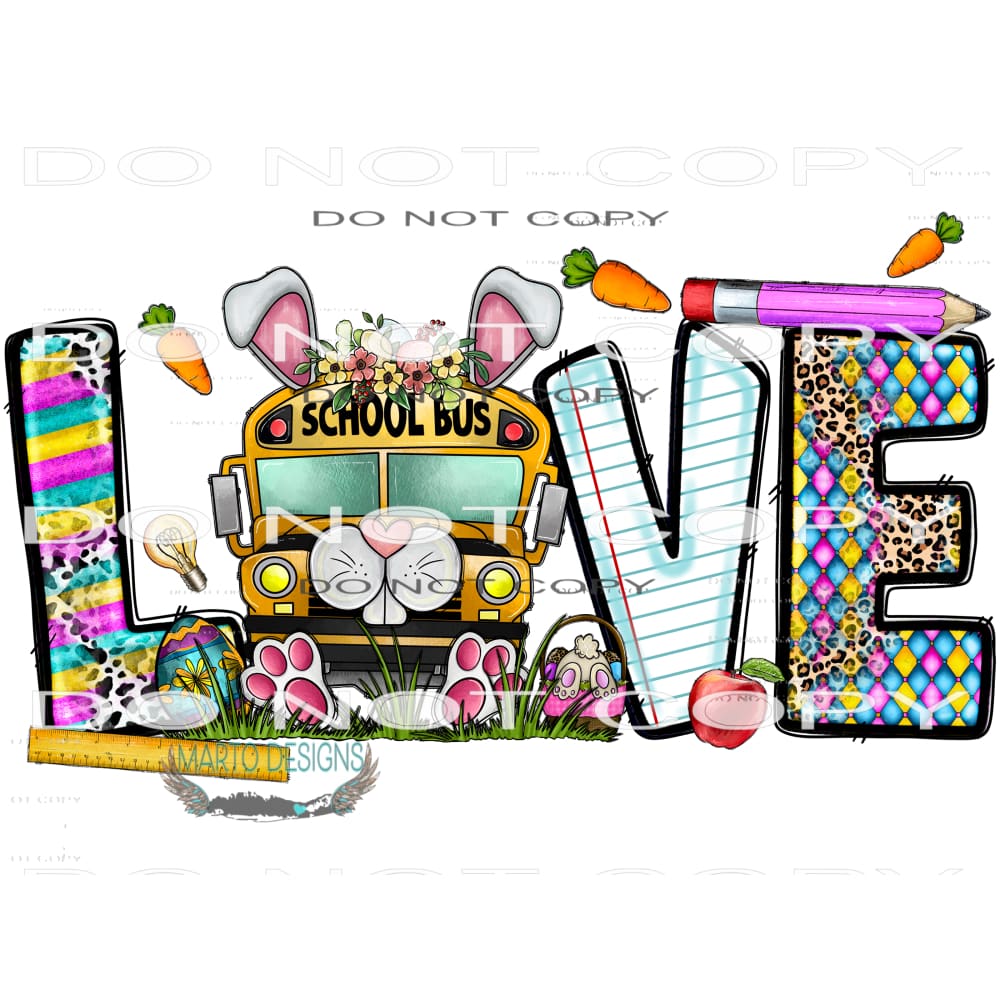 Love Easter #10072 Sublimation transfers - Heat Transfer