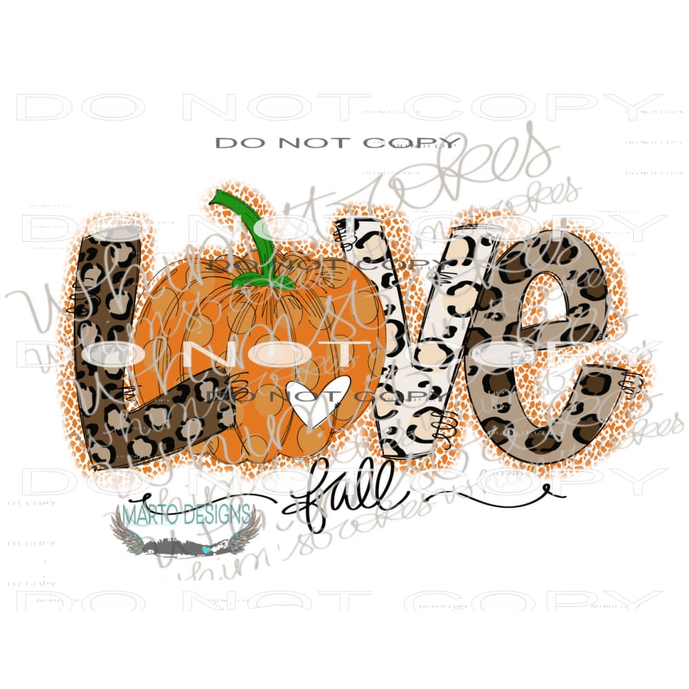 Love Fall #6804 Sublimation transfers - Heat Transfer
