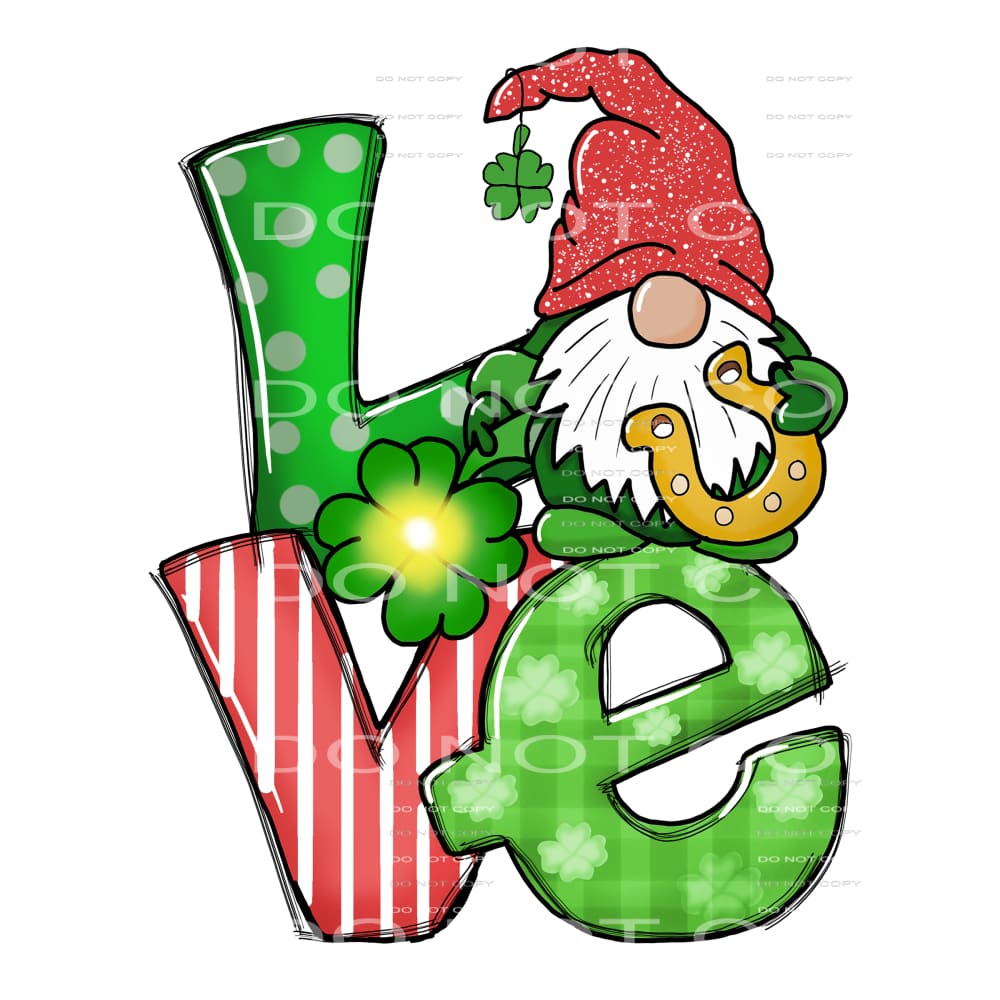 love gnome #4437 Sublimation transfers - Heat Transfer