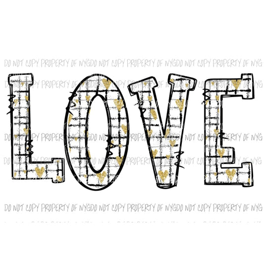 LOVE hearts stripes #2 Sublimation transfers Heat Transfer