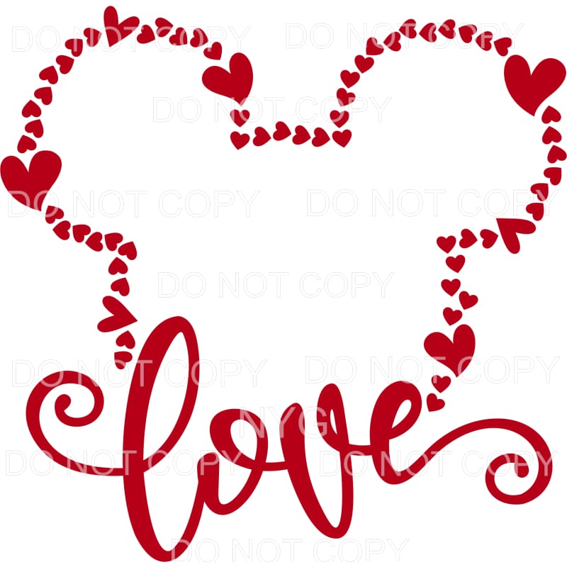 Love Mickey Mouse Ears Disney #3 Sublimation transfers - 