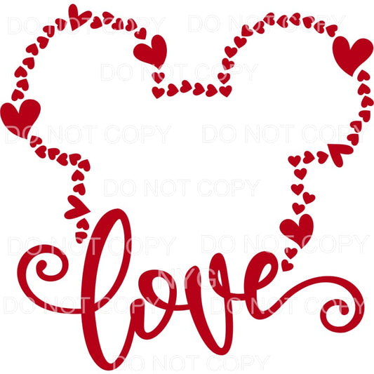 Love Mickey Mouse Ears Disney #3 Sublimation transfers - 