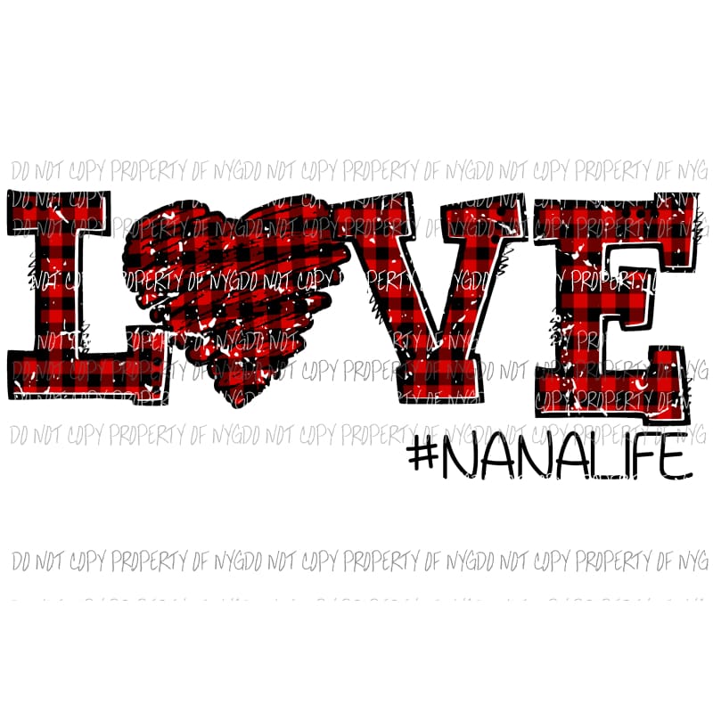 LOVE # Mimi - MOM - Nana other names in dropdown menu Red Plaid Sublimation transfers other names in dropdown menu Sublimation transfers