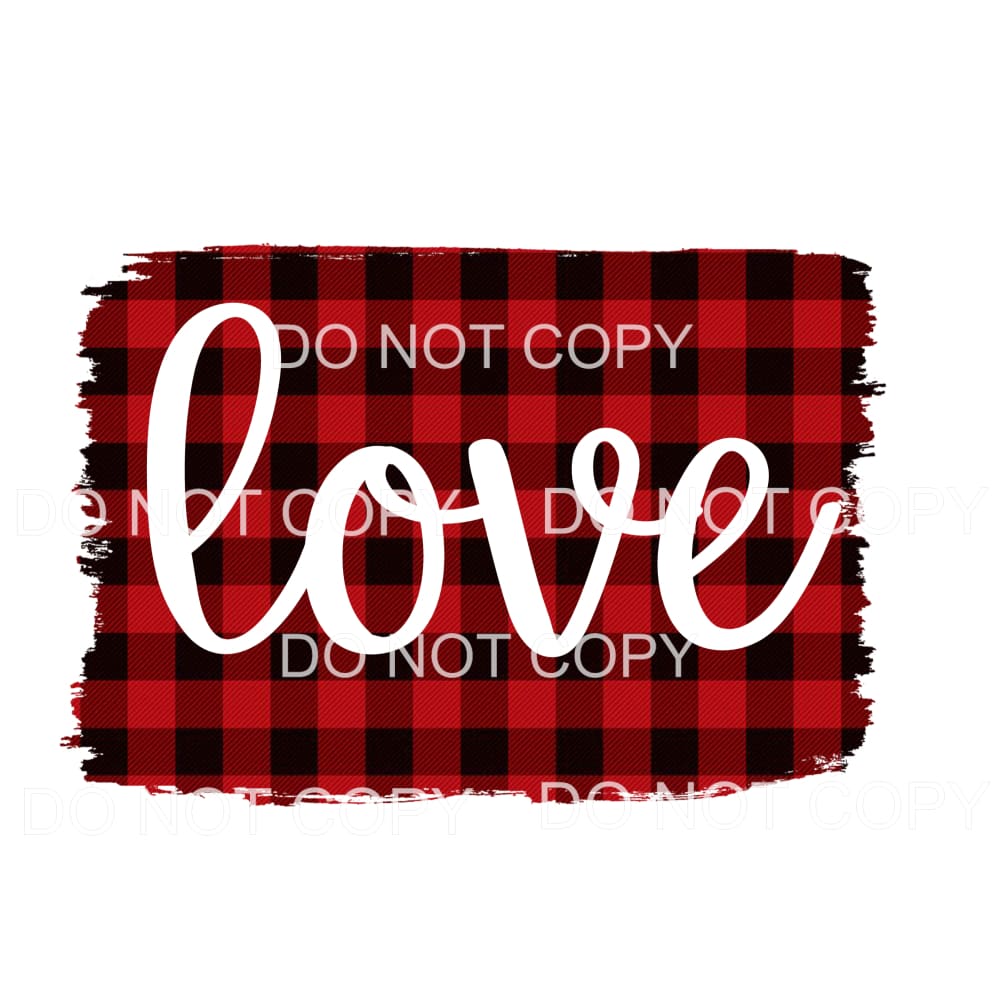 Love Red Plaid Background Sublimation transfers - Heat 