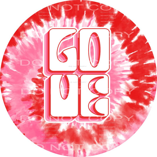 Love Retro Tie Dye Circle Valentines Day #2595 Sublimation 