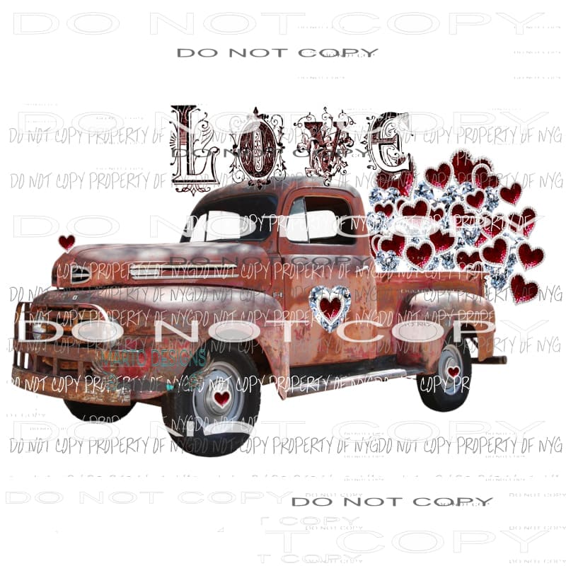 Love Truck # 15 sublimation transfer