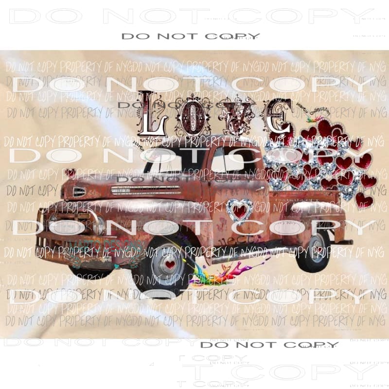 Love Truck # 15 sublimation transfer