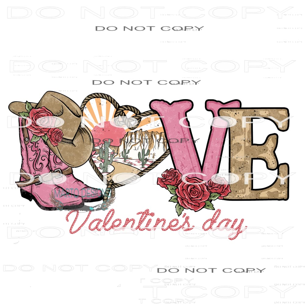 Love Valentine’s Day #9027 Sublimation transfers - Heat