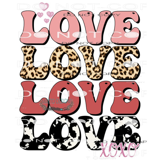 Love Xoxo #9116 Sublimation transfers - Heat Transfer