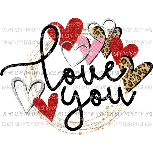 love you #323 Sublimation transfers love valentines day Heat Transfer