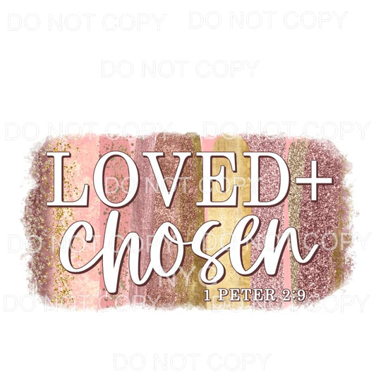 Loved And Chosen Neutral Brushstrokes Sublimation transfers 