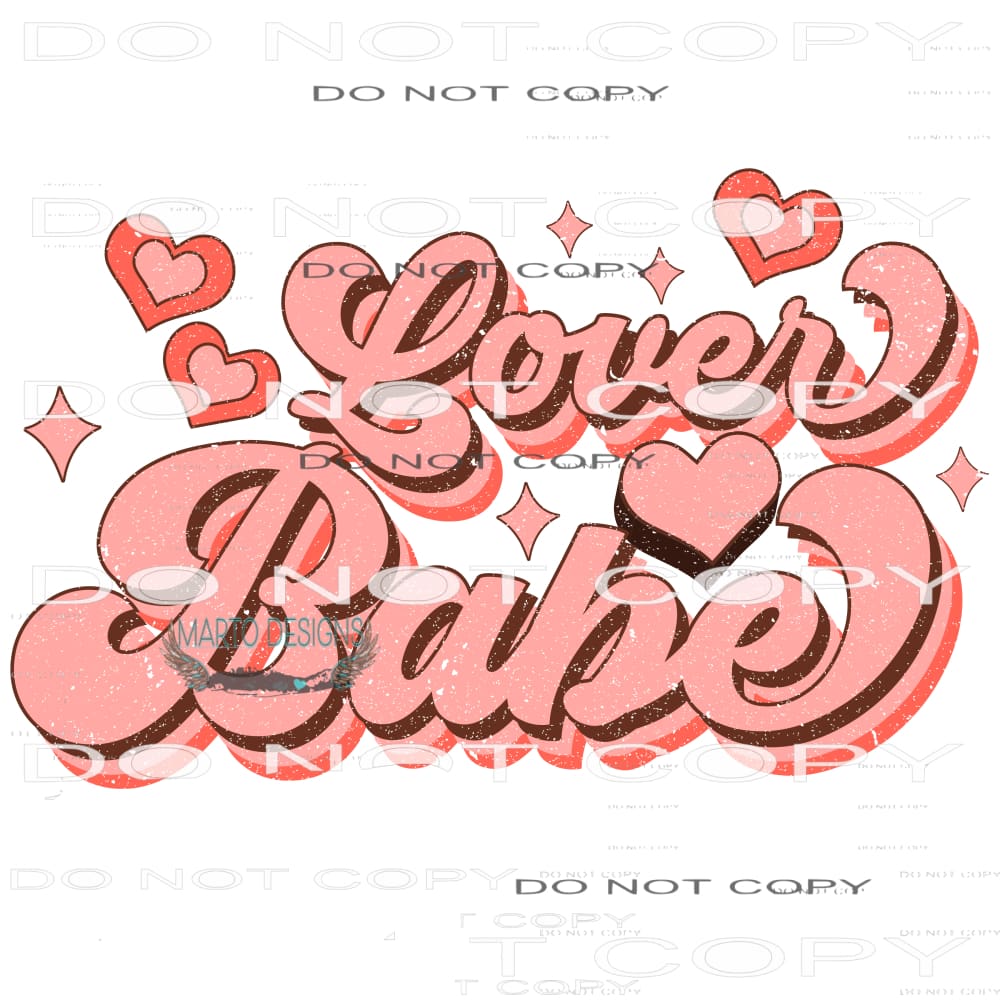 Lover Babe #9112 Sublimation transfers - Heat Transfer