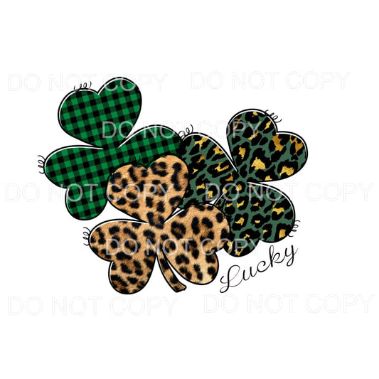 Lucky 3 shamrocks Sublimation transfers - Heat Transfer
