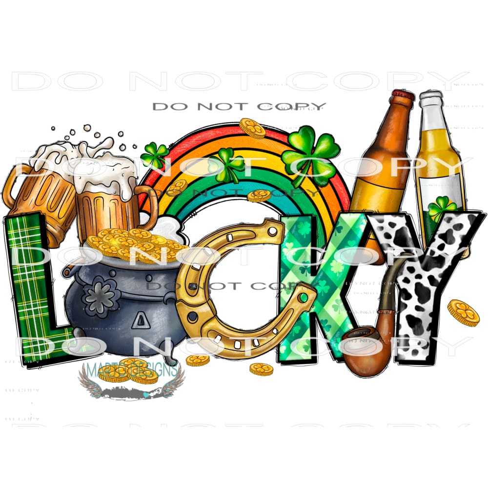 Lucky #9704 Sublimation transfers - Heat Transfer Graphic