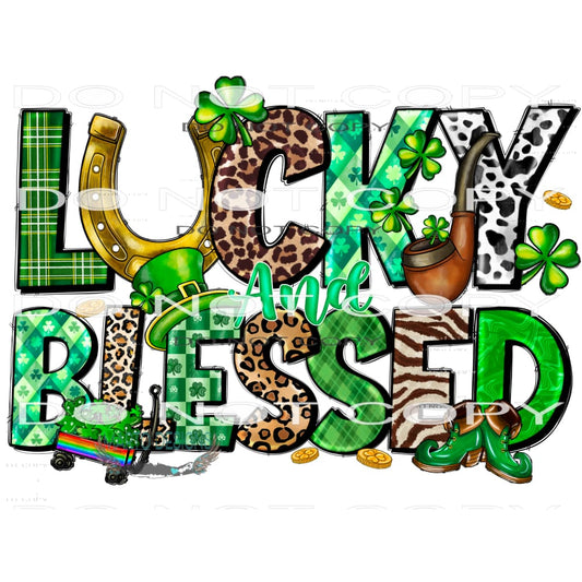 Lucky And Blessed #9697 Sublimation transfers - Heat
