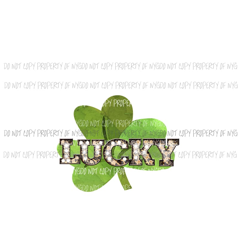 LUCKY clover marquee St Patricks Day Sublimation transfers Heat Transfer