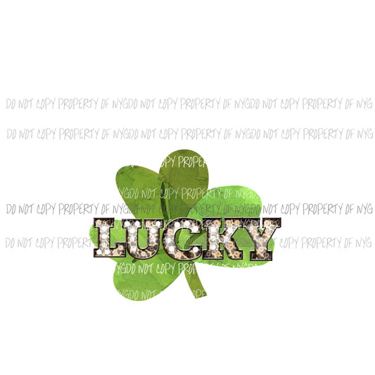 LUCKY clover marquee St Patricks Day Sublimation transfers Heat Transfer