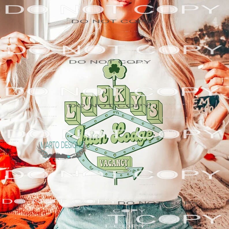 Lucky Irish Lodge #10127 Sublimation transfers - Heat