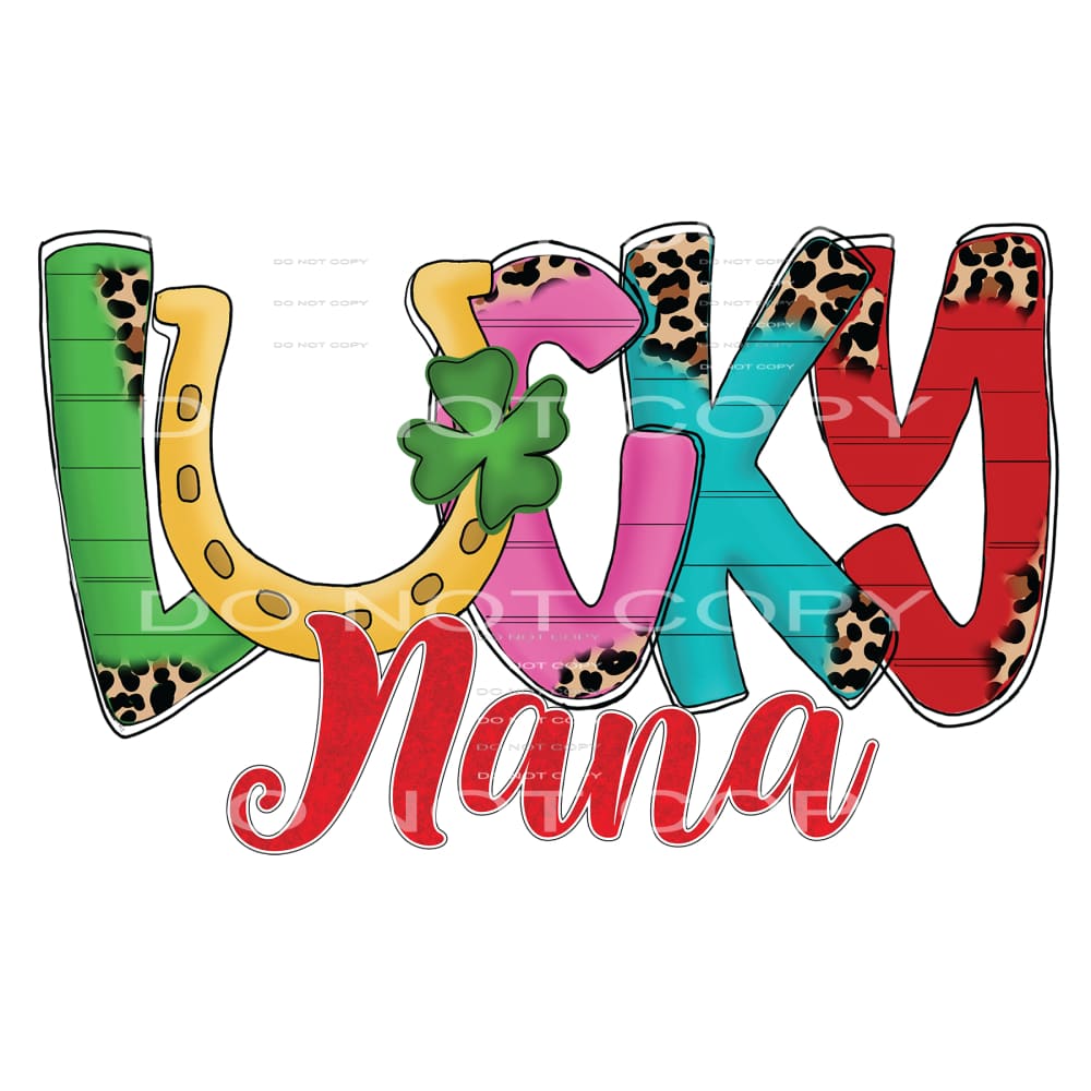 lucky nana #4434 Sublimation transfers - Heat Transfer