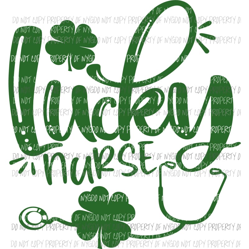Lucky Nurse #1 Sublimation transfers Heat Transfer