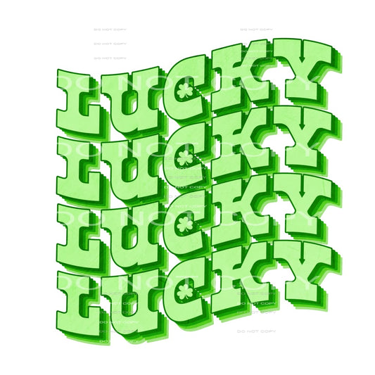 Lucky Retro Wave St Patricks Day #2533 Sublimation transfers