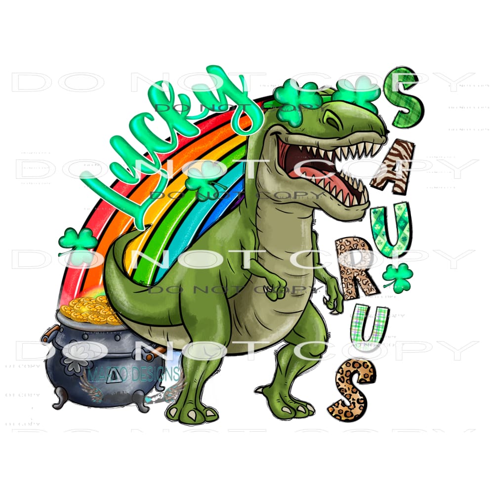 Lucky Saurus #9711 Sublimation transfers - Heat Transfer