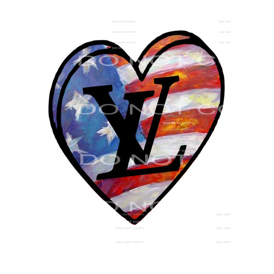 LV flag heart # 12109 Sublimation transfers - Heat Transfer