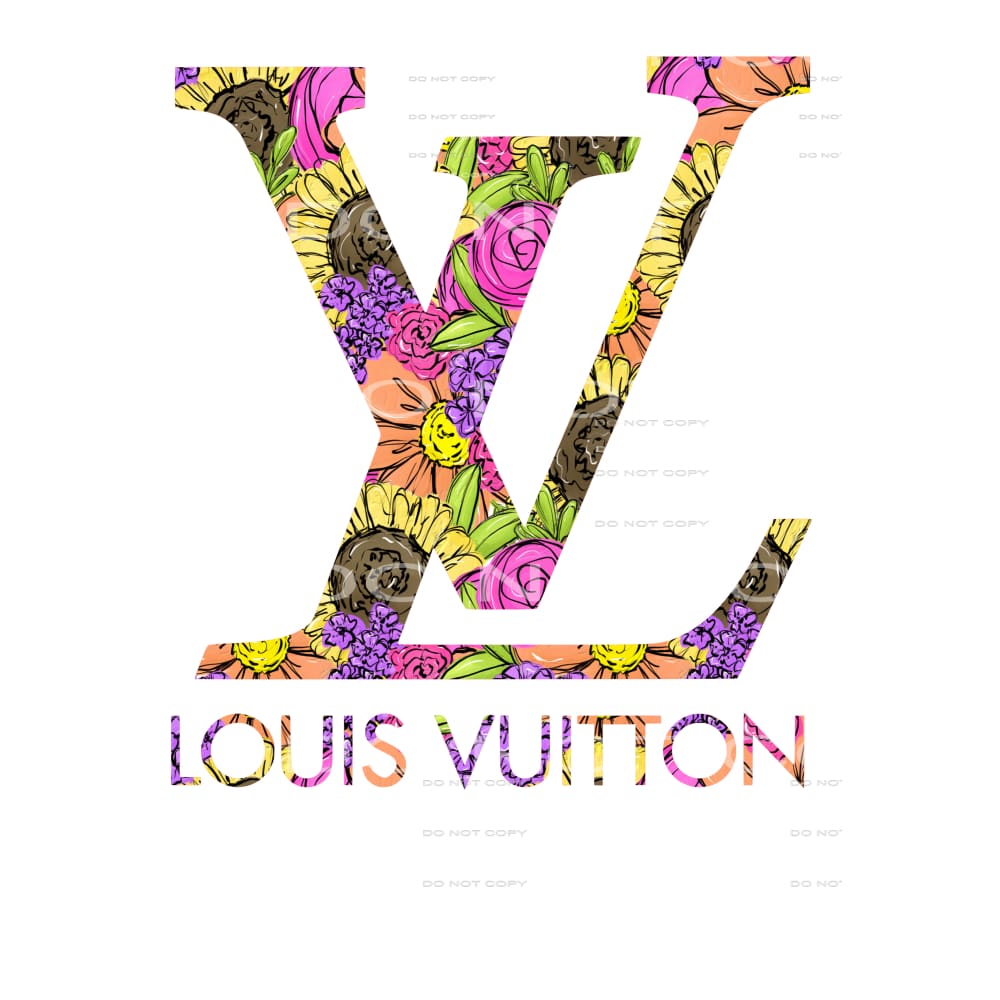 LV floral inspired Sublimation transfers - Heat Transfer