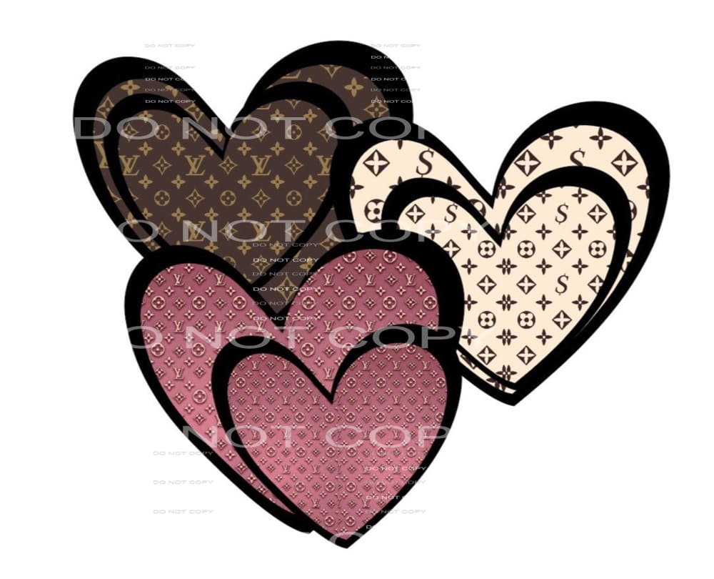 LV Hearts # 7768 Sublimation transfers - Heat Transfer