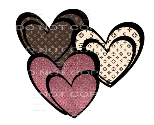 LV Hearts # 7768 Sublimation transfers - Heat Transfer