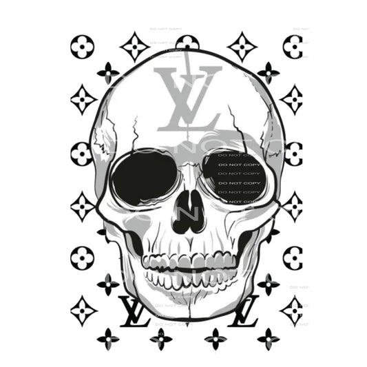 LV inspired skull # 1333 Sublimation transfers - Heat 