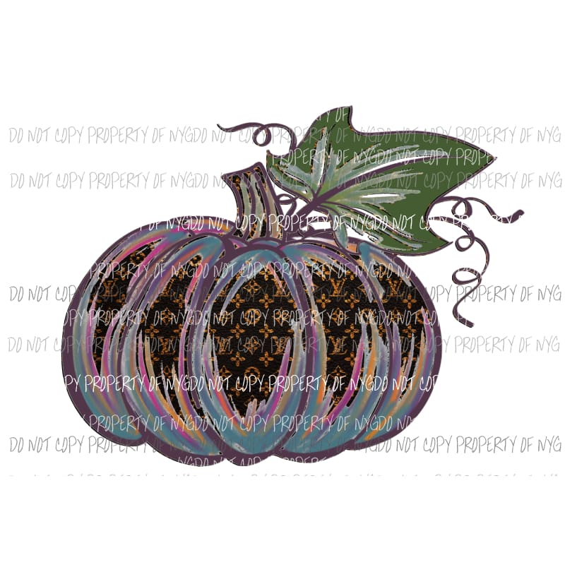 LV Louis Pumpkin 2 Sublimation transfers Heat Transfer