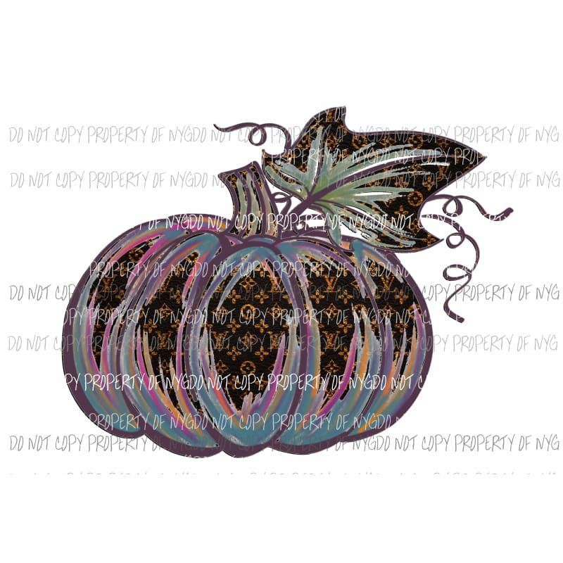 LV Louis Pumpkin 3 Sublimation transfers Heat Transfer