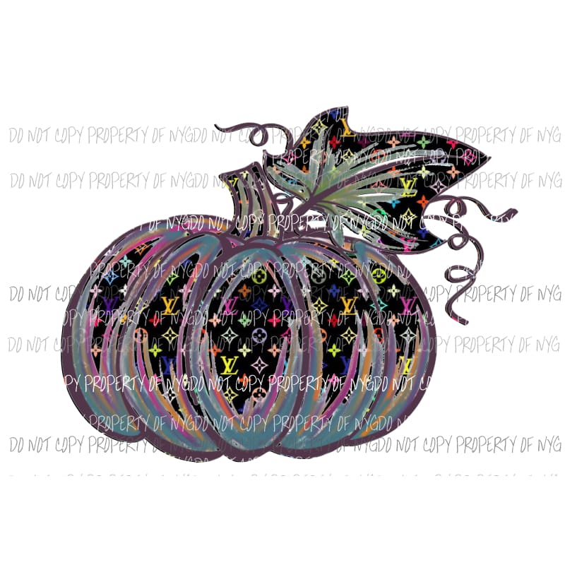 LV Louis Pumpkin 4 Sublimation transfers Heat Transfer