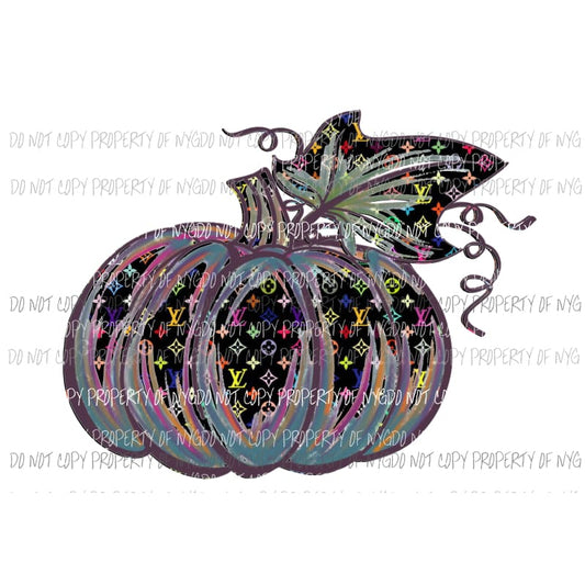LV Louis Pumpkin 4 Sublimation transfers Heat Transfer