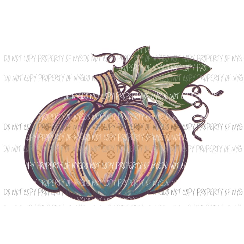 LV Louis Pumpkin 5 Sublimation transfers Heat Transfer