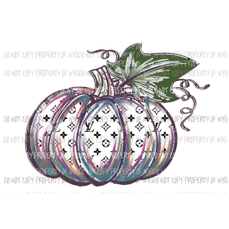 LV Louis Pumpkin 6 Sublimation transfers Heat Transfer