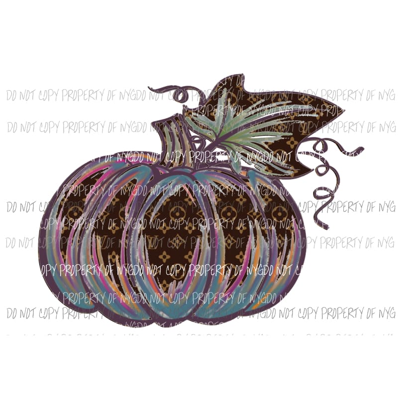 LV Louis Pumpkin 7 Sublimation transfers Heat Transfer