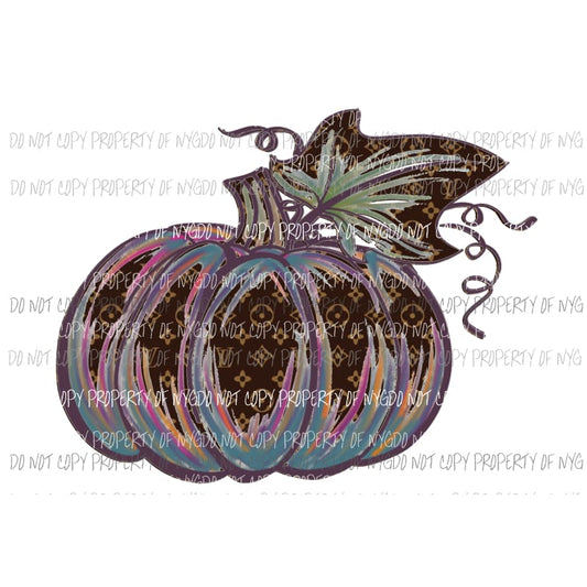 LV Louis Pumpkin 7 Sublimation transfers Heat Transfer