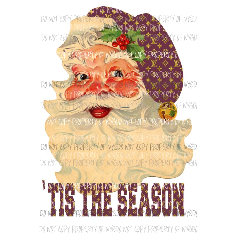 LV Louis Santa PLUM Sublimation transfers Heat Transfer