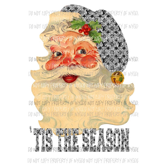 LV Louis Santa SILVER Sublimation transfers Heat Transfer