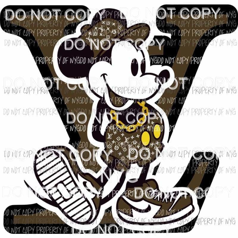 LV Mickey Mouse #1 brown louis vuitton Sublimation transfers Heat Transfer